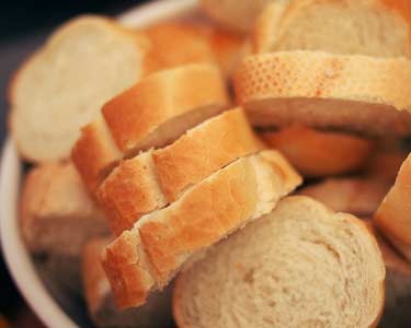 bowl of fresh bread