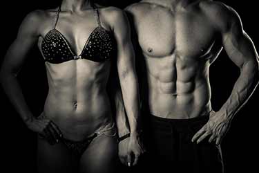 muscular man and woman