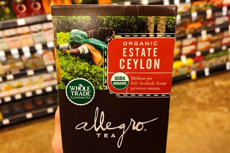 box of Ceylon tea