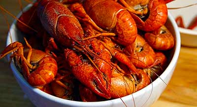 bowl of crawfish