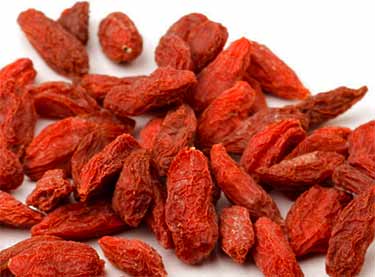 dried goji berries up close