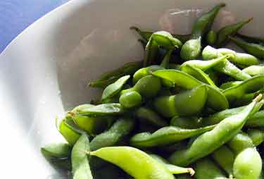 edamame in dish