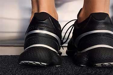 male feet in basketball shoes