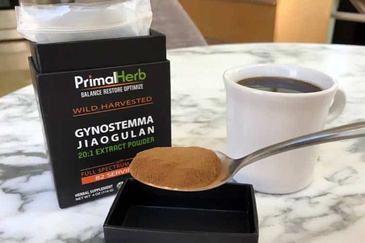 gynostemma tea made with jiaogulan powder