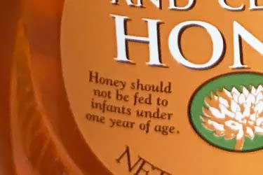 baby warning on honey label