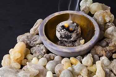 frankincense incense burning