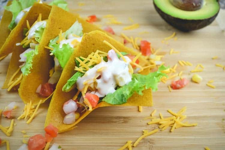 low carb tacos made with Nuco coconut wraps