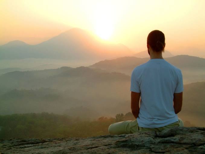 meditation in mountains