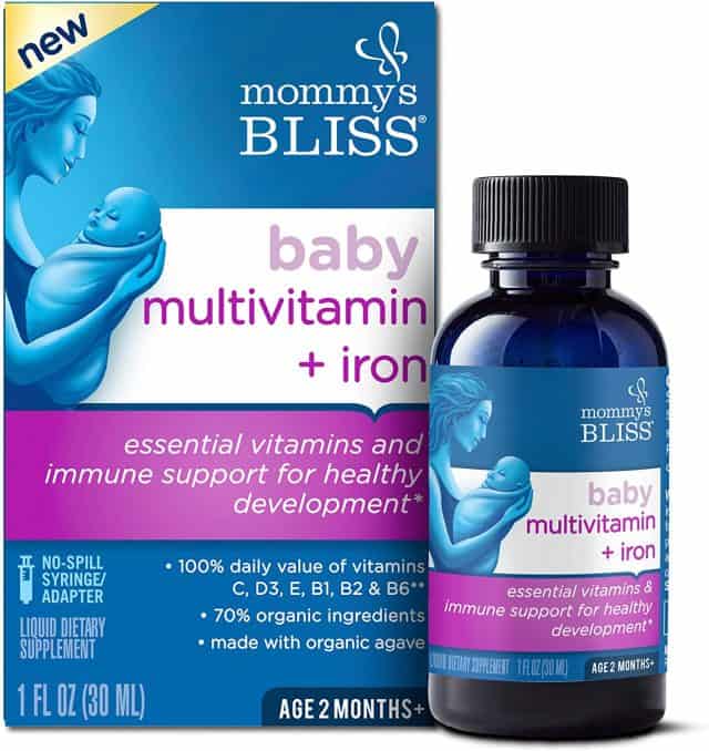 Mommy's Bliss Baby Multivitamin + Iron, Daily Essential Vitamins