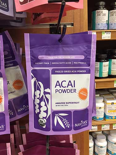 Navitas acai powder bag