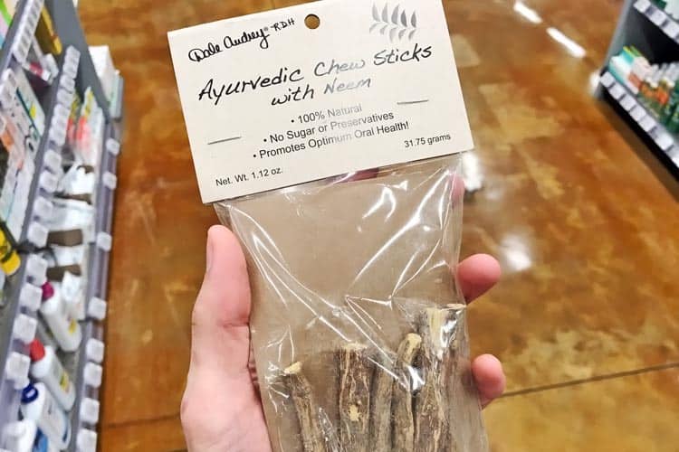 Ayurvedic neem chew sticks