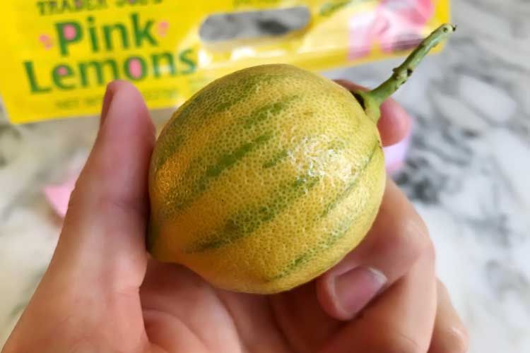 whole fresh pink lemon