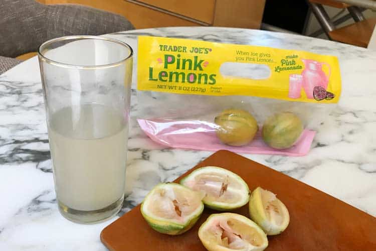 lemonade made using real pink lemons