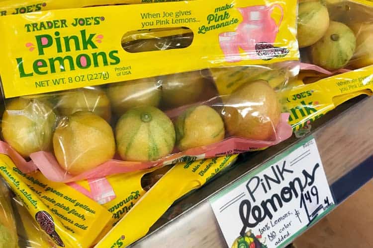 pink lemons at Trader Joe's