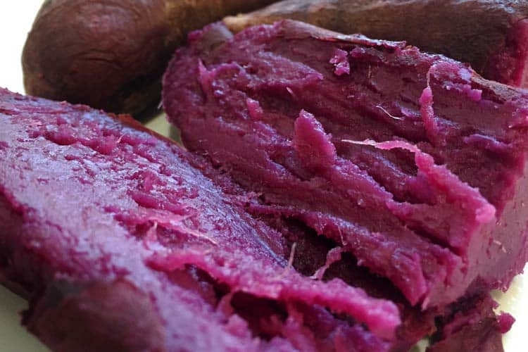 baked purple sweet potatoes