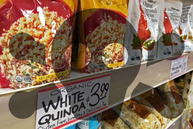 Trader Joe's quinoa with toxic symbol