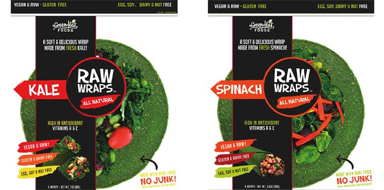 ready-to-eat premade raw wraps