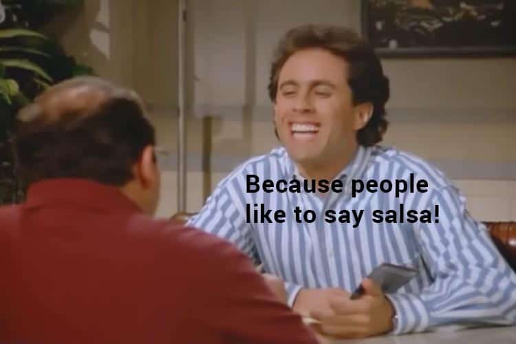 43rd episode of Seinfeld about why salsa is the number on condiment