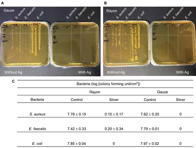 studies showing how silver-infused towels like BacLock inhibit growth of E. coli and other bacteria