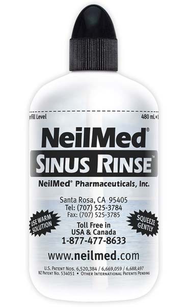 NeilMed sinus rinse bottle