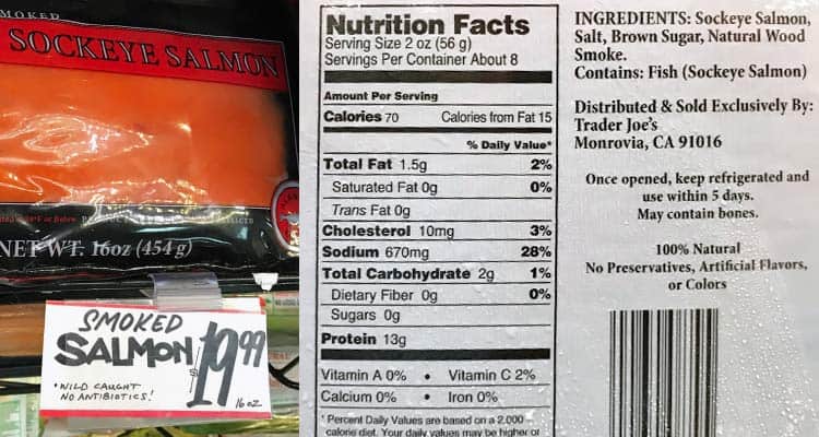 smoked salmon nutrition facts and ingredients