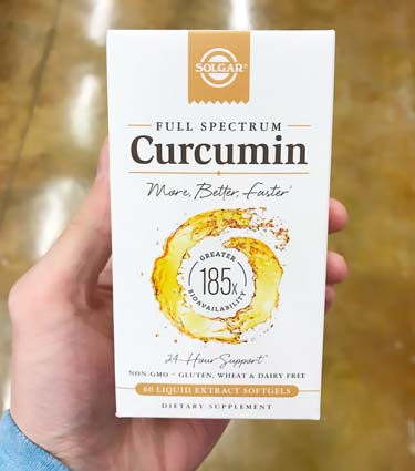 holding box of Solgar 185x full spectrum curcumin