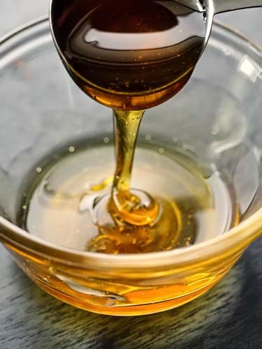 spoonful of honey from dish