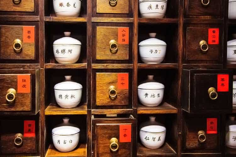 Traditional Chinese Medicine cabinet