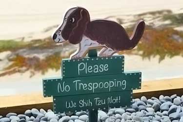 no trespooping sign