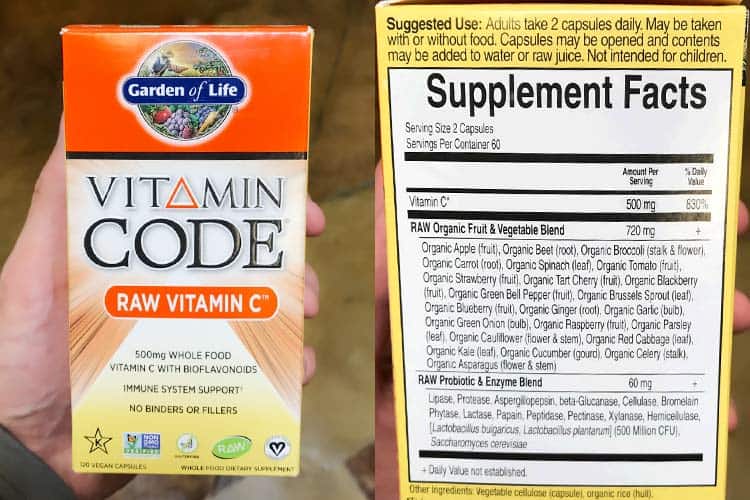 Garden of Life Vitamin Code raw vitamin C capsules