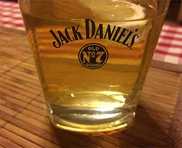 Jack Daniels whiskey glass