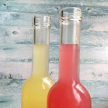 bottles of pink and regular yellow lemonade