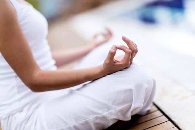 woman meditating