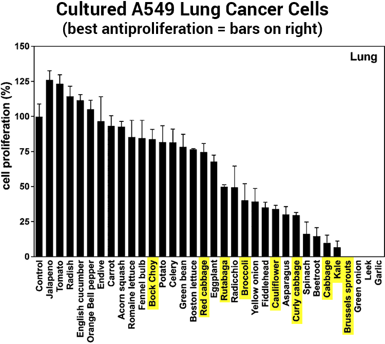 antiproliferative activity of cruciferous vegetables