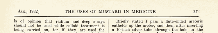 Uses of Mustard In Medicine from 1932