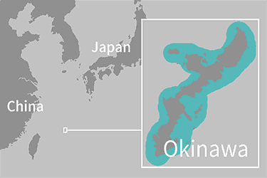 map of Okinawa island