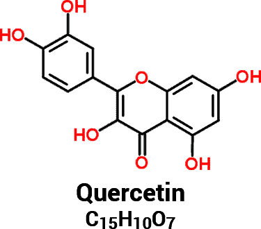 quercetin molecule and chemical formula